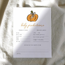 Little Pumpkin Predictions Baby Shower Game