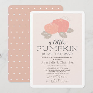 Little Pumpkin Rosa Baby Shower by Mail Inbjudningar