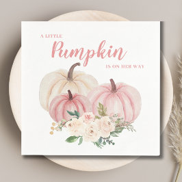 Little Pumpkin Rosa Baby Shower Pappersservett