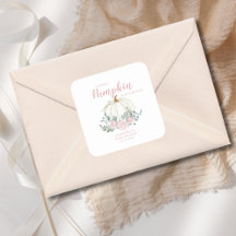 Little Pumpkin Rosa Blommigt Baby Shower