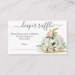 Little Pumpkin Rosa Diaper Raffle Baby Shower Card Tilläggskort