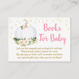 Little Pumpkin Rosa Guld Baby Shower Bok Request Tilläggskort