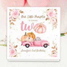 Little Pumpkin Rosa Lastbil Girl Girl Fall 2nd Bir