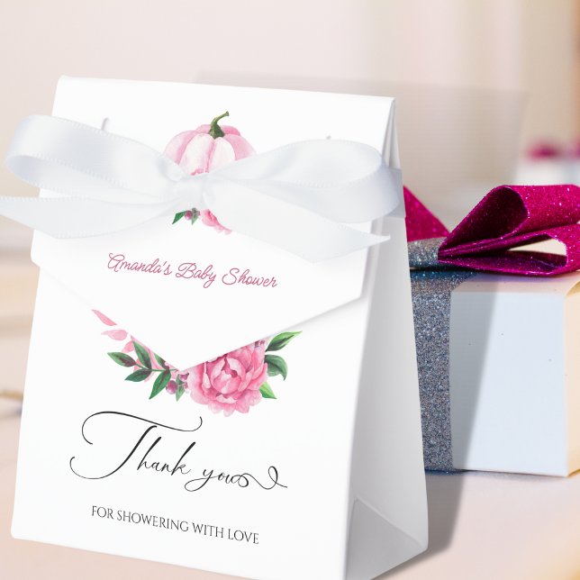 Little Pumpkin  Rosa Rustic Baby Shower Presentaskar (Skapare uppladdad)