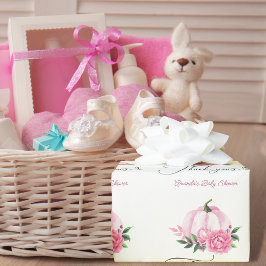 Little Pumpkin Rosa Rustic Baby Shower Presentpapper