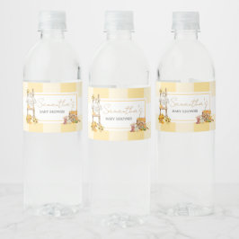 Little Pumpkin Rustic Baby Shower Vattenflaskor Etikett