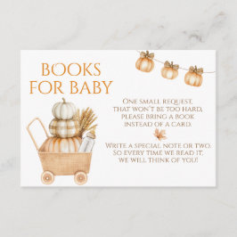 Little Pumpkin Rustic Farm Baby Shower Bokar Tilläggskort