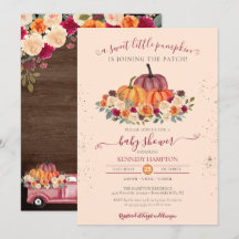 Little Pumpkin Rustic Gender Neutral Baby Shower
