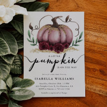 Little Pumpkin Rustic Rosa Guld Baby Shower