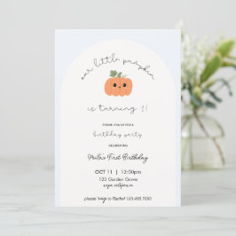 Little Pumpkin’s First Birthday Invitation  Inbjudningar