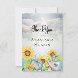 Little Pumpkin | Solblommor Boy Shower Tack Kort