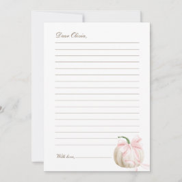 Little Pumpkin Time Capsule Message Cards Inbjudningar