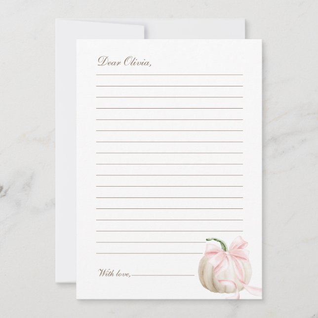 Little Pumpkin Time Capsule Message Cards Inbjudningar (Framsida)