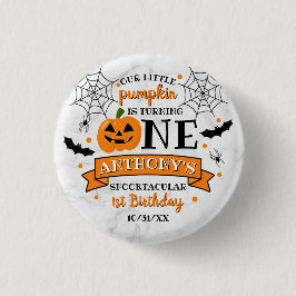 Little Pumpkin Turning One Halloween 1st Birthday Knapp