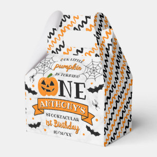 Little Pumpkin Turning One Halloween 1st Birthday Presentaskar