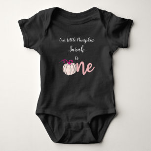 Little Pumpkin Turning One Halloween 1st Birthday T Shirt