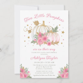 Little Pumpkin Twin Girl Baby Sprinkle-inbjudan Inbjudningar
