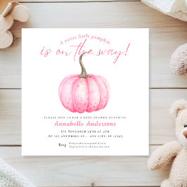 Little Pumpkin Vattencolor Baby-duschinbjudan Inbjudningar