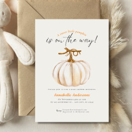 Little Pumpkin Vattencolor Neutralt Baby dusch Inbjudningar