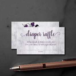 Little Pumpkin | Violet Plum Lila Diaper Raffle Tilläggskort