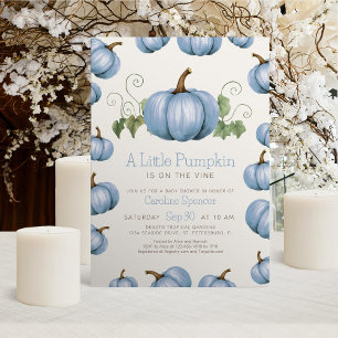 Little Pumpkin Whimsical Boy Baby Shower Inbjudningar
