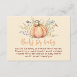 Little Pumpkin wildblomma Baby Shower | Falltema Tilläggskort