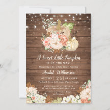 Little Pumpkin Wood String Ljus Fall Baby Shower