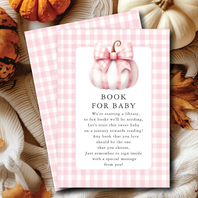Little Pumpkins Rosa Gingham Bok för Baby Card Tilläggskort (Skapare uppladdad)