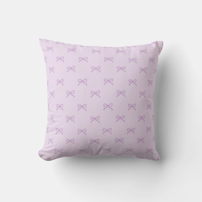 Little Purple Bow Feminine Pastel & Coquette  Kudde (Framsida)