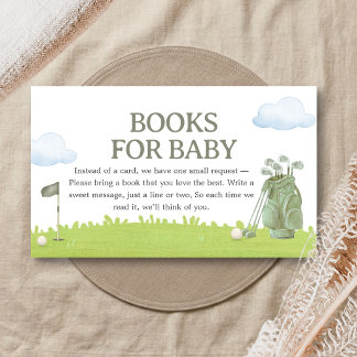 Little Putter Golf Baby Shower Books for Baby Tilläggskort