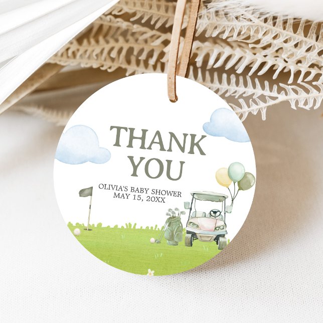 Little Putter Golf Baby Shower Gåvor Etiketter (Golf Little Putter Baby Shower Favor Tags)