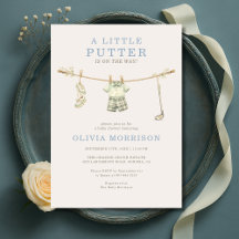 Little Putter Golf Klädstreck Pojke Bebis Shower