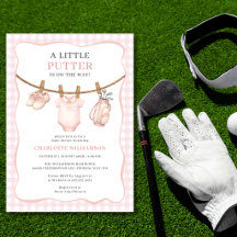 Little Putter Rosa Golf Klädstreck Babyfirande