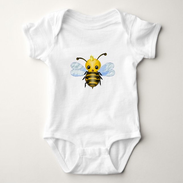 Little Queen Bee Baby Bodydress - Painting T Shirt (Framsida)