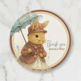 Little Rabbit Baby Shower for Girl Gåvor Etiketter