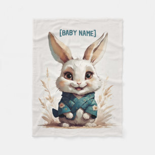 Little Rabbit Personlig Fleecefilt