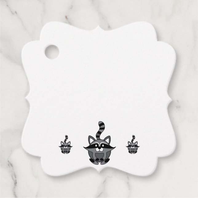 Little Raccoon Gåvor Etiketter (Framsida)
