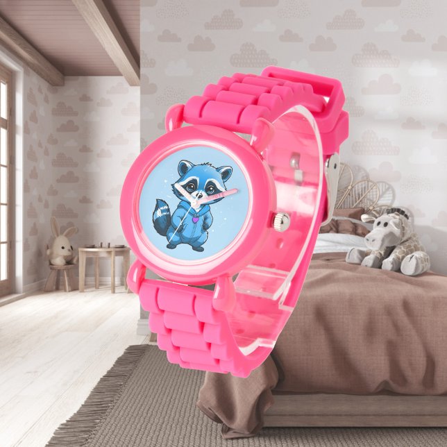 Little Raccoon in Blue e Watch Watch Armbandsur (Skapare uppladdad)