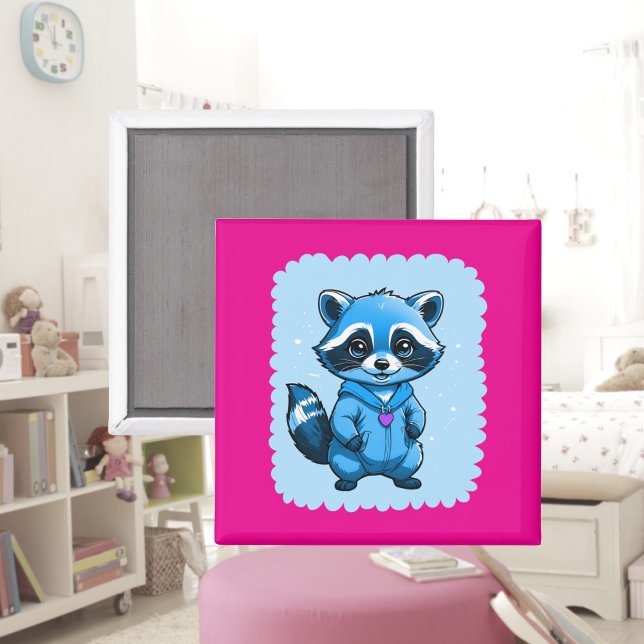Little Raccoon in Blue Magnet (Skapare uppladdad)