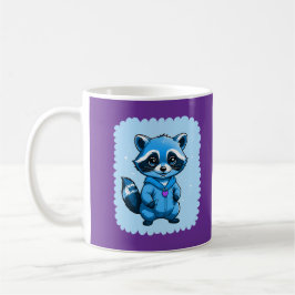 Little Raccoon in Blue Mugg
