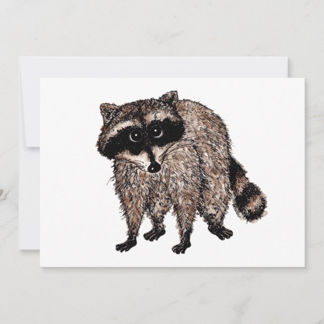 Little Raccoon Inbjudningar (Framsida)