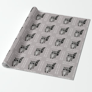 Little Raccoon Rascal Personlig Anpassningsbar Fä Presentpapper