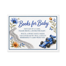 Little Racer Formel 1 Baby Shower Böcker Kort