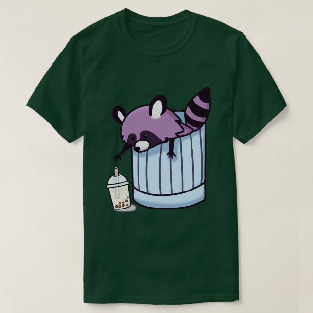 Little Racoon Kärlek Boba T Shirt (Design framsida)