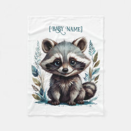 Little Racoon Personlig Fleecefilt