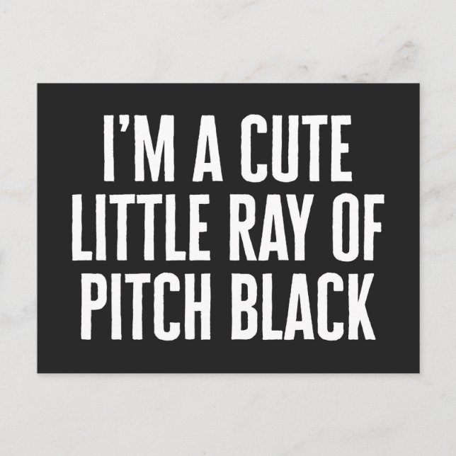 Little Ray of Pitch Black-noten Vykort (Framsida)