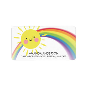 Little Ray of Sunshine Baby Shower Address Label Adressetikett