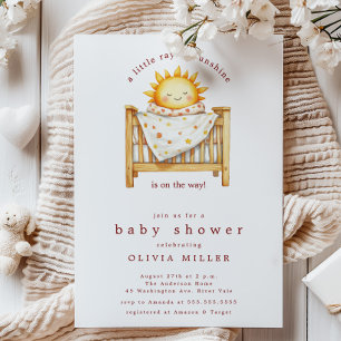 Little Ray of Sunshine Baby Shower-inbjudan Inbjudningar