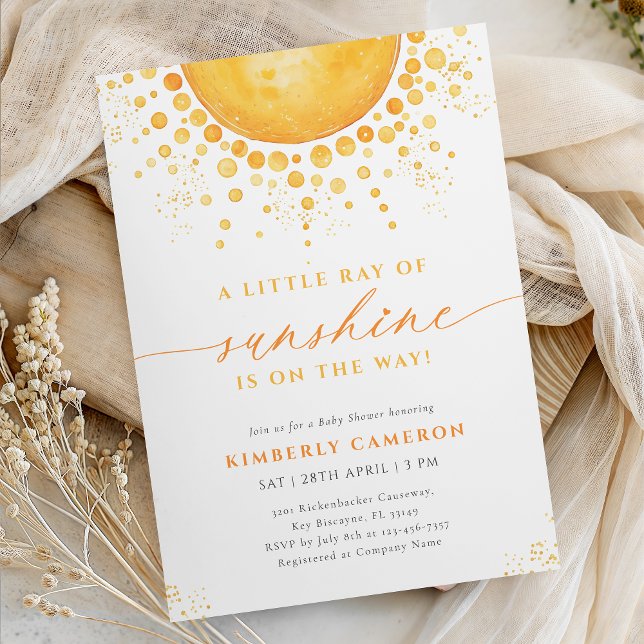 Little Ray of Sunshine Baby Shower Inbjudningar (Skapare uppladdad)