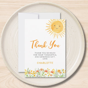 Little Ray Of Sunshine Baby Shower (Liten solstrål Tack Kort